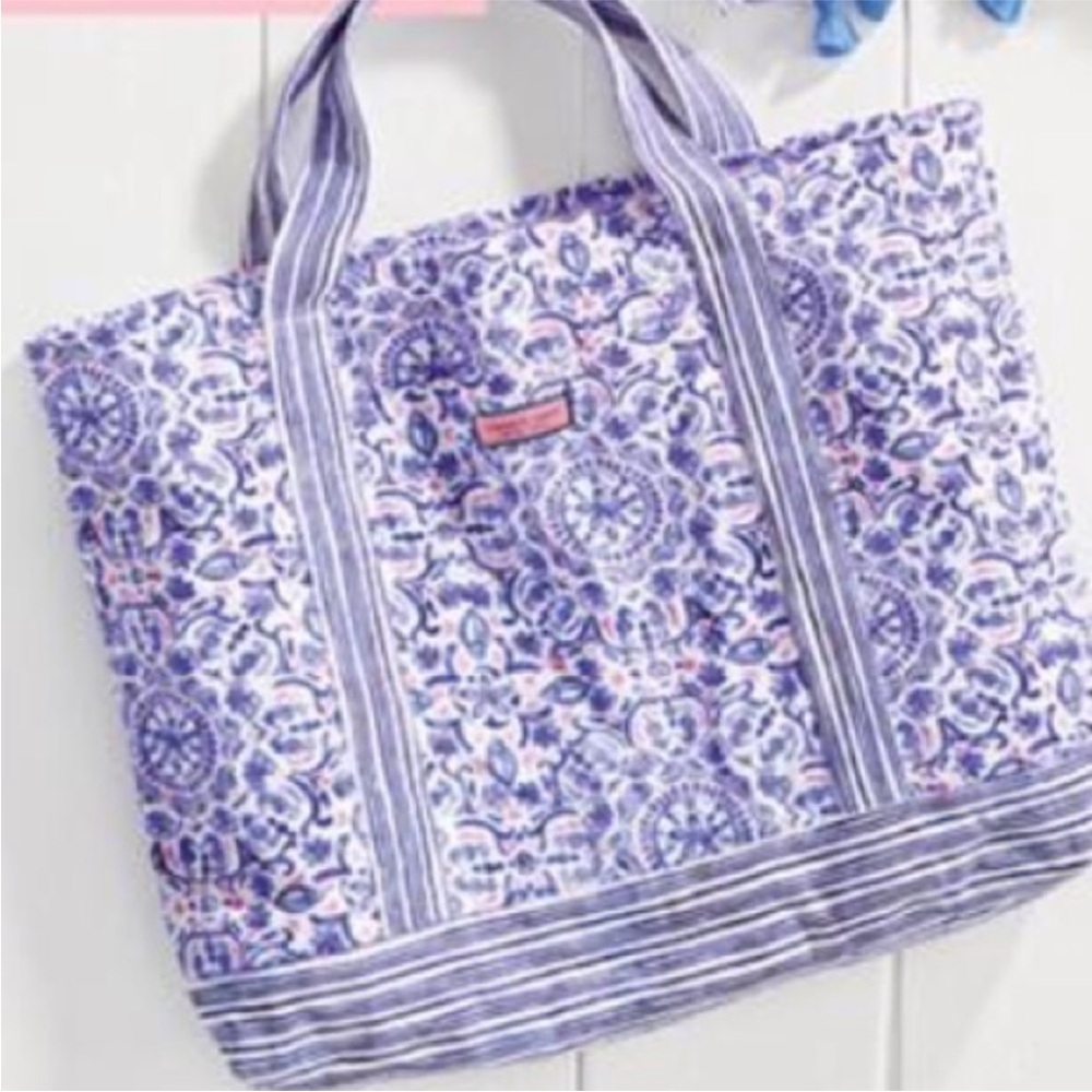 Vineyard Vines Purple and Pink Tote Bag
